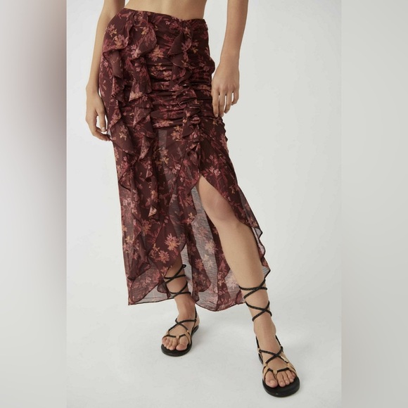 NWT Free People Flounce Around Maxi Skirt - Picture 1 of 10